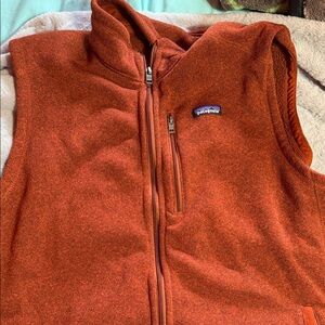 Patagonia Dark Orange Fleece Vest